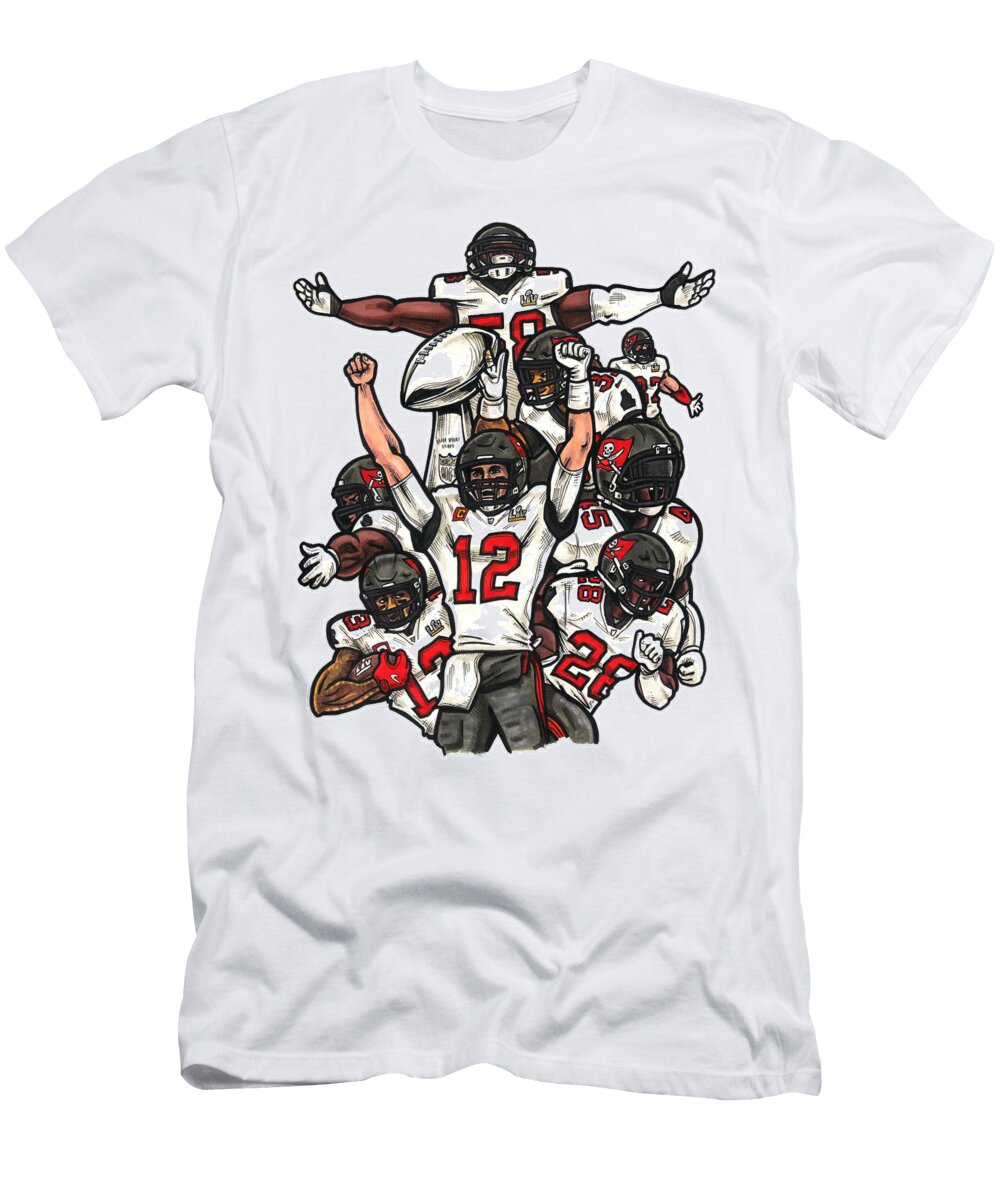 Buccaneers 2020 Champions White Richard Miller T-Shirt