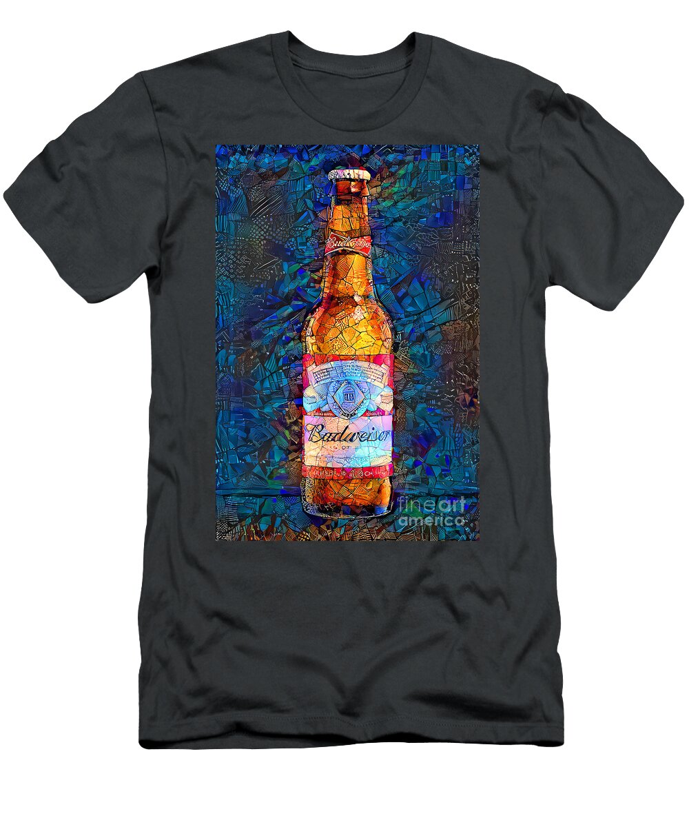 Budweiser Beer in Contemporary Modern Art 20220102 Wingsdomain Art and Photography T-Shirt