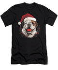 Bulldog Dog Christmas Funny Santa Holiday Men Natalie Lidford T-Shirt