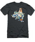 Bulldog Riding Dinosaur Halloween Dog Sterling British T-Shirt