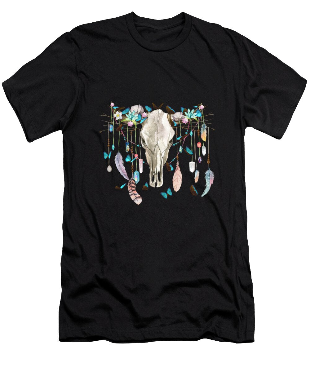 Butterfly Cow Skull Spirit Gazer Little Bunny Sunshine T-Shirt