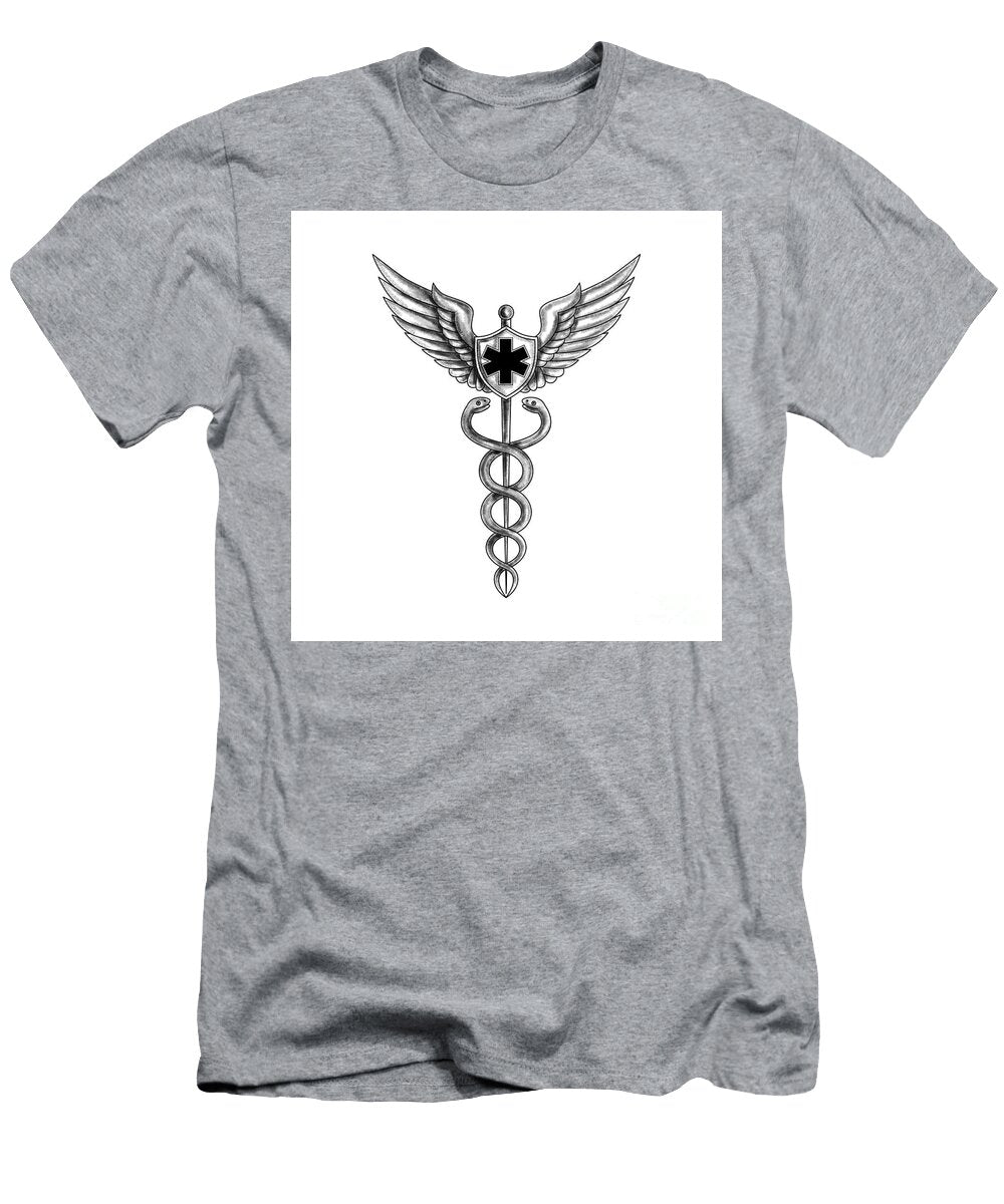 Caduceus Pilot Wings Emt Star Tattoo Aloysius Patrimonio T-Shirt