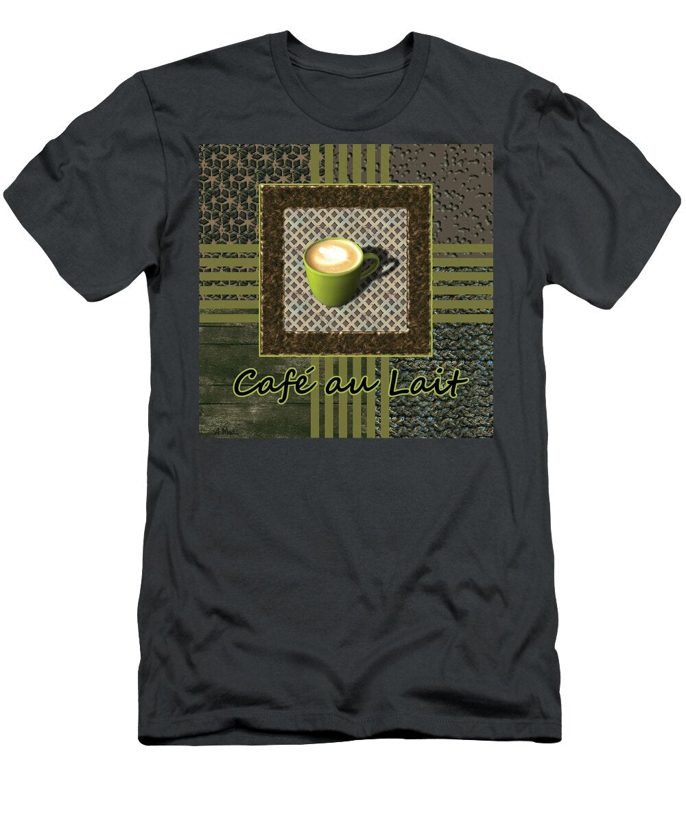 Cafe Au Lait Coffee Art Green Anastasiya Malakhova T-Shirt