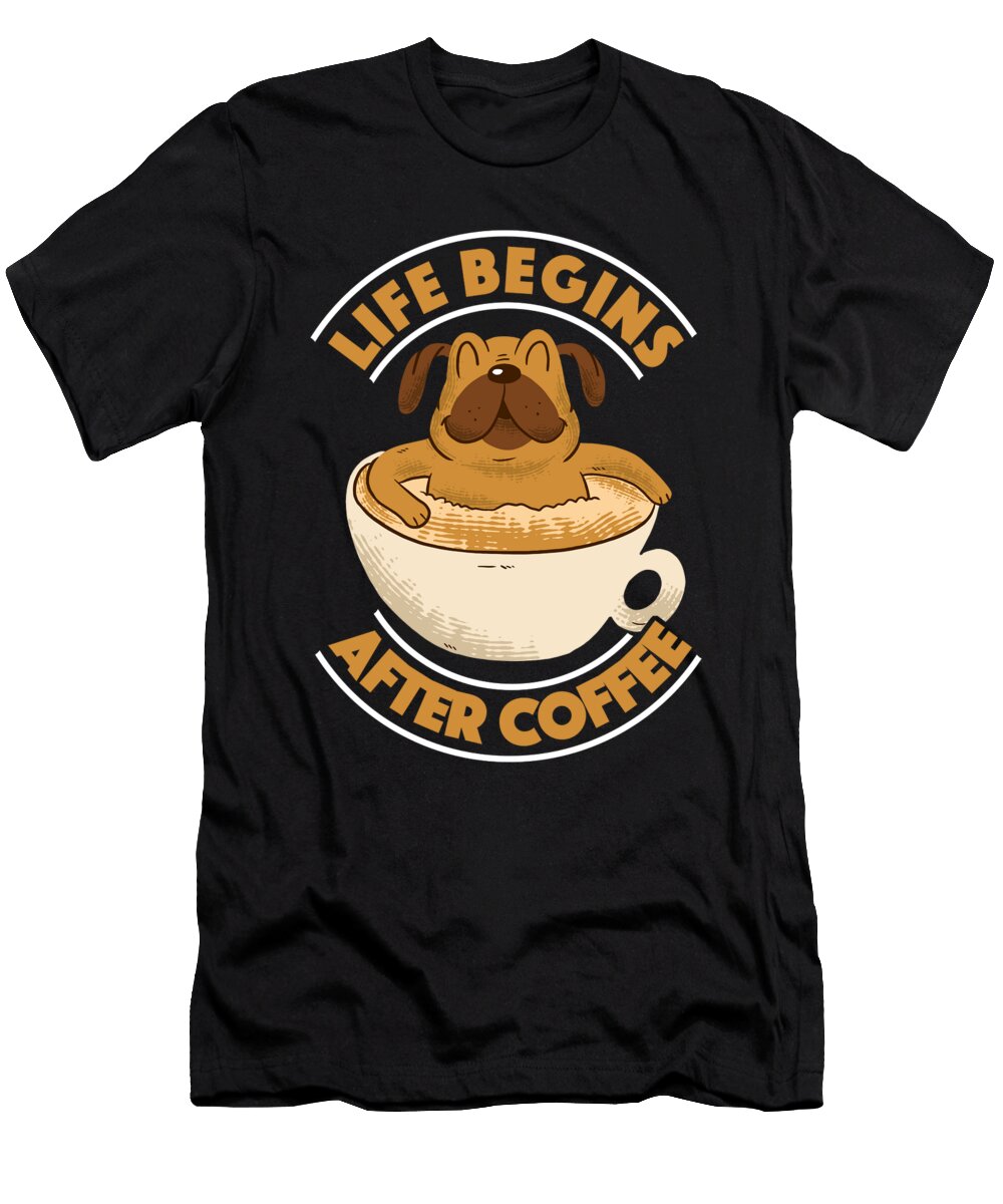 Cafe Caffeine Barista Life Begins After Coffee Crazy Squirrel T-Shirt
