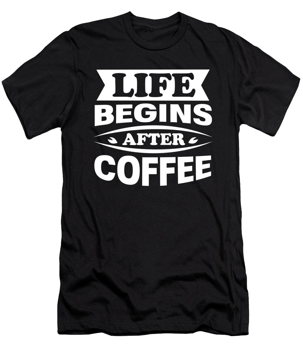 Cafe Caffeine Lover Life Begins After Coffee Crazy Squirrel T-Shirt