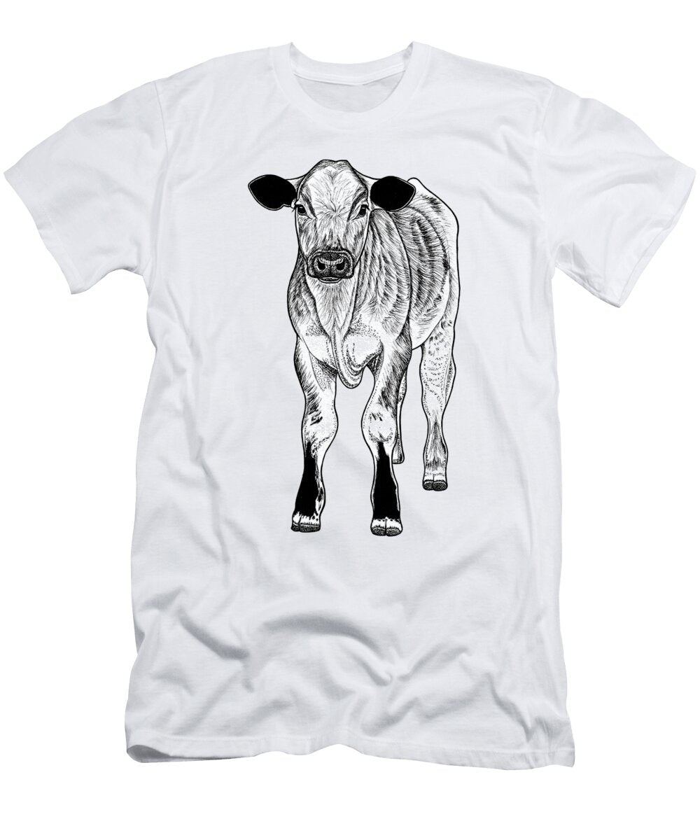 Calf Baby Cow Loren Dowding T-Shirt