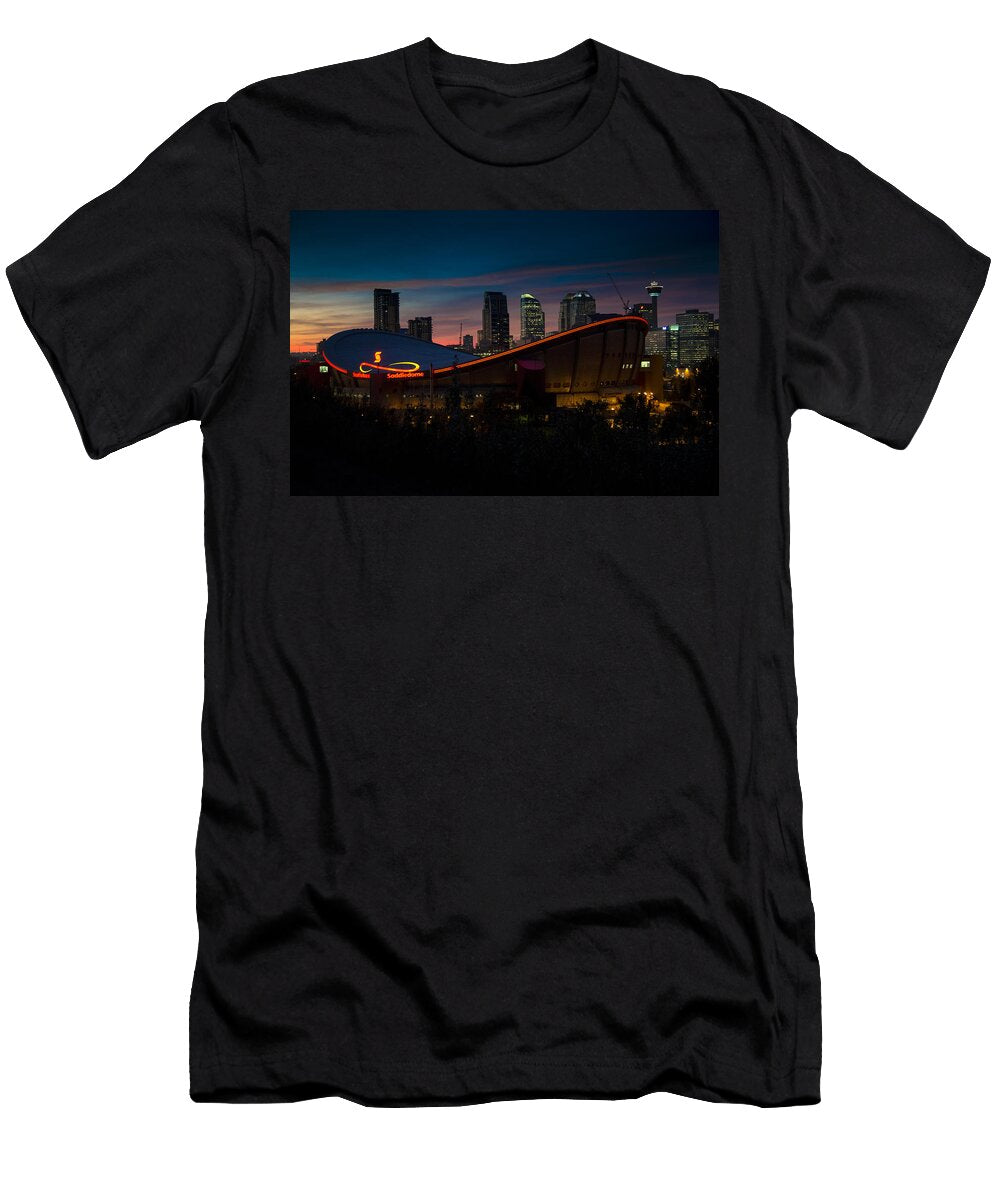 Calgary At Night Bill Cubitt T-Shirt