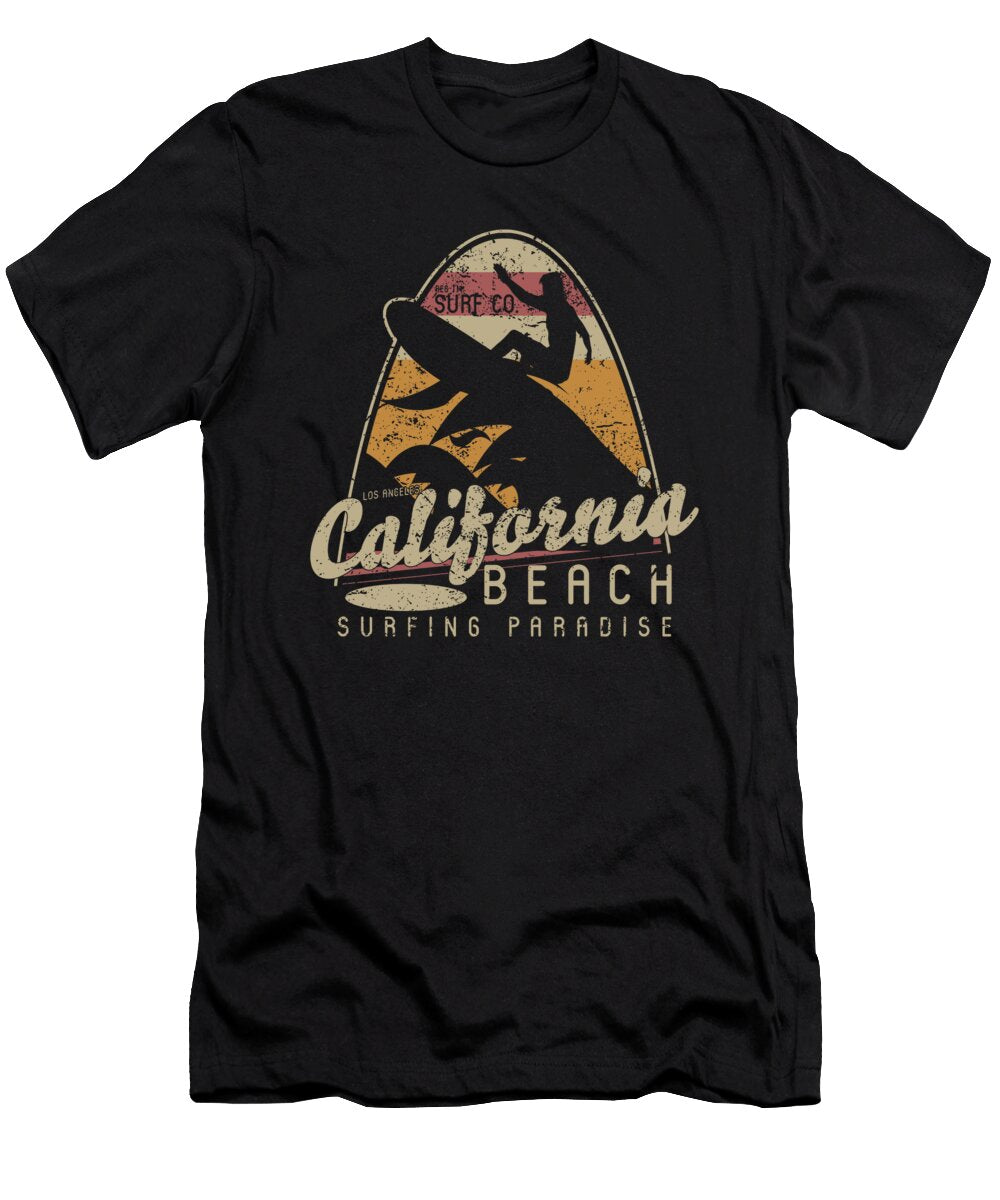 California Beach Surfing Paradise Summer Surfer LA Thomas Larch T-Shirt