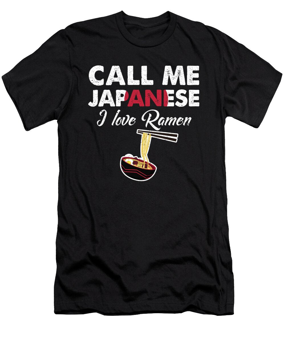 Call Me Japanese I Love Ramen Celebrate National Foods for Food Lovers Orange Pieces T-Shirt