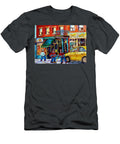 Canadian Art Street Scene Hockey Painting Montreal 375 Rue St Viateur Winter Scene Carole Spandau Carole Spandau T-Shirt