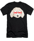 Canadian Flag White Poodle Dog Canada Pocket Natalie Lidford T-Shirt