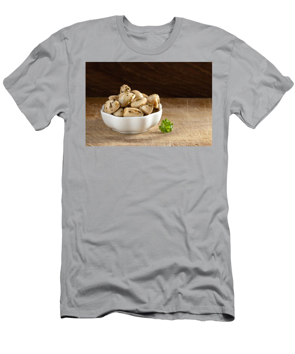 Canned Garlic in a White Bowl Sebastian Radu T-Shirt