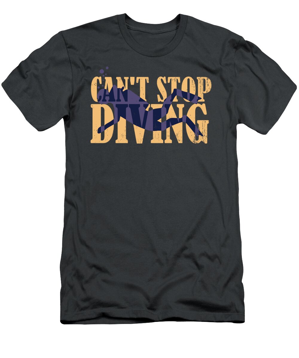 Cant Stop Diving Scuba Diving for Men Women Kids Dive Guide Diver Buddy Crazy Squirrel T-Shirt