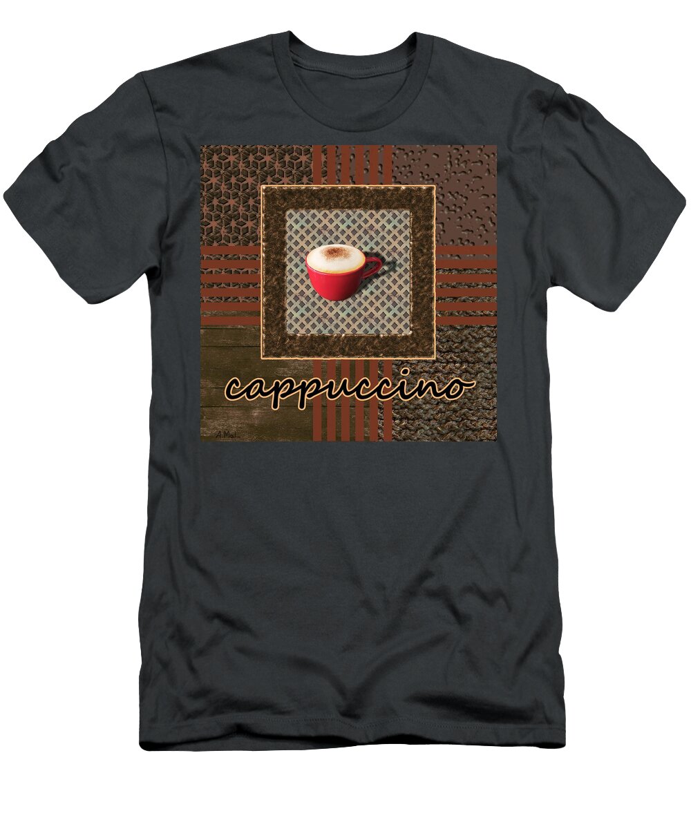 Cappuccino Coffee Art Red Anastasiya Malakhova T-Shirt