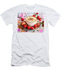 Cappuccino with Crema Cinnamon and Strawberries Orchids Around Art Momente T-Shirt