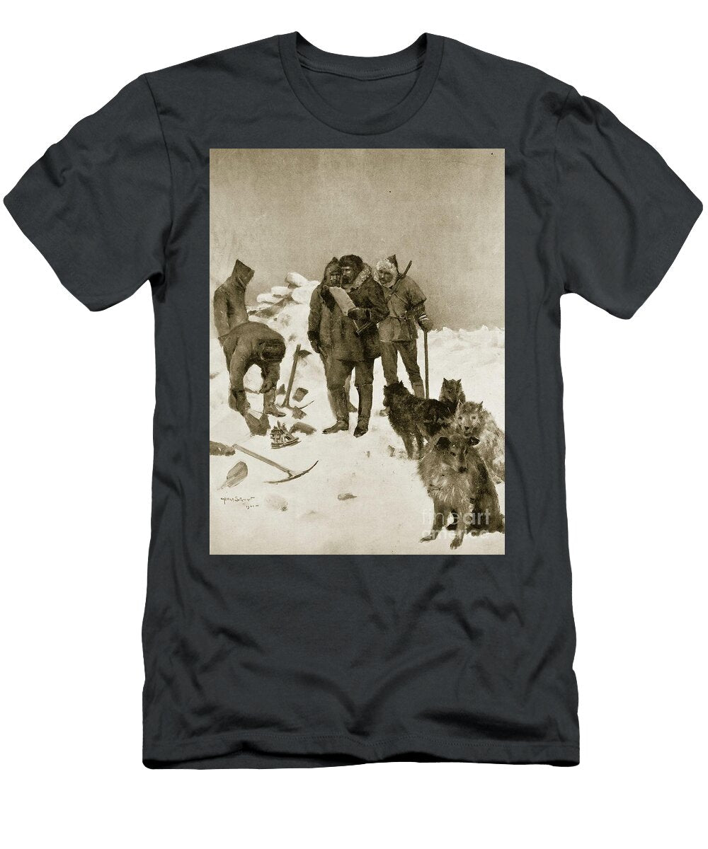 Captain Mcclintocks Search for Franklin 1859 the Discovery of the Ross Cairn Relics By Lieutenant Hosbon 1831 1880 of the Yacht Fox May 6th From the Illustrated London News 1901 Allan Stewart T-Shirt