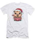 Capybara Eating Noodles in Santa Hat Joanna Redesiuk T-Shirt