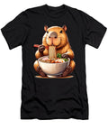 Capybara Eating Ramen Noodle Anime Kawaii Japanese Food Lover Job T-Shirt