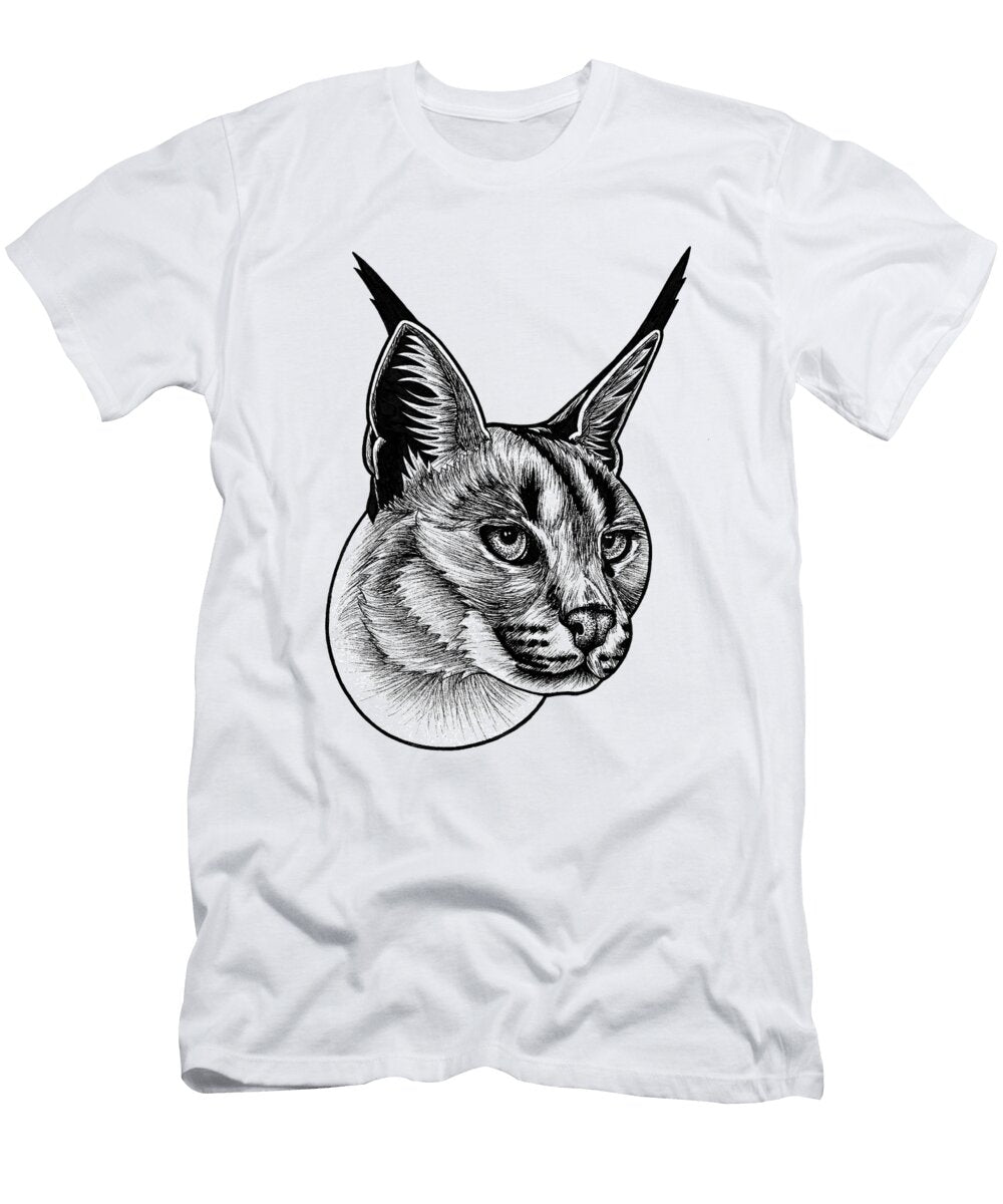 Caracal Small Wild Cat Loren Dowding T-Shirt