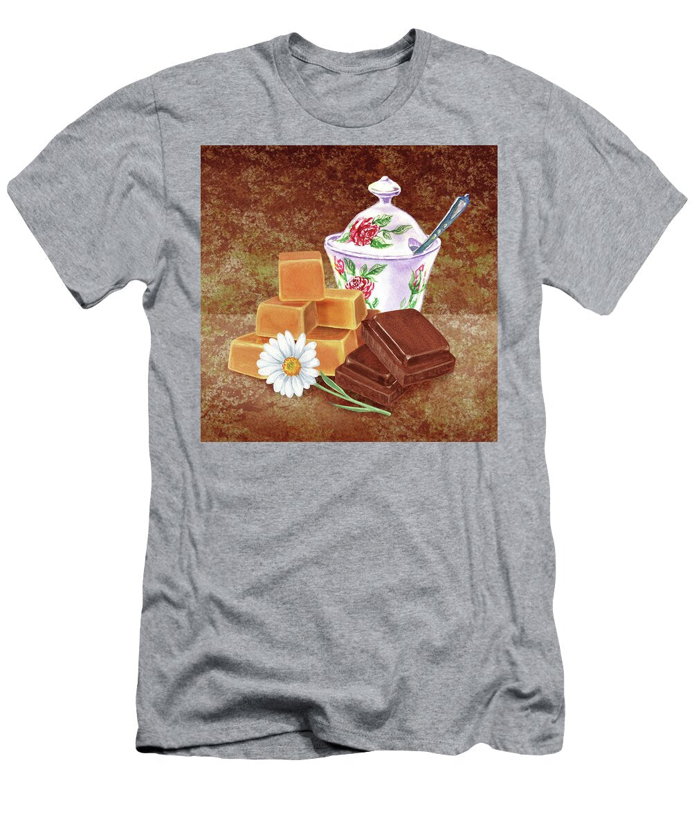 Caramel Chocolate Daisy Watercolor Irina Sztukowski T-Shirt