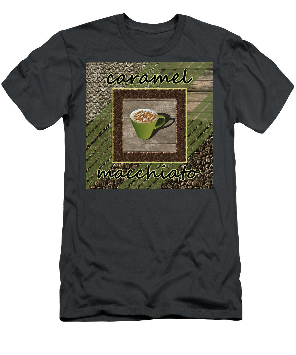 Caramel Macchiato Coffee Art Green Anastasiya Malakhova T-Shirt