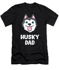 Cartoon Husky Dad Love Siberian Huskies Funny Husky Eq Designs T-Shirt