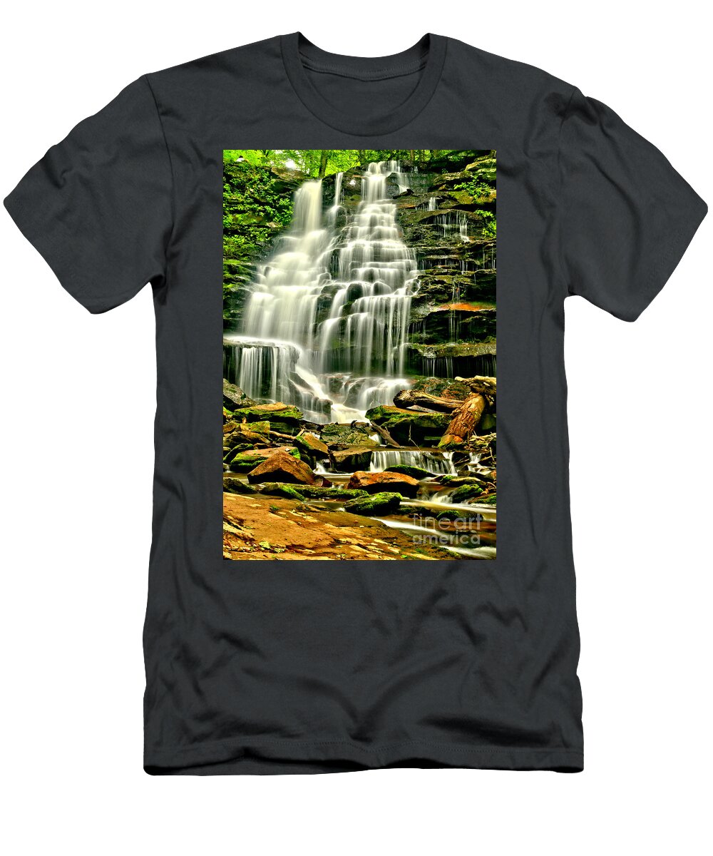 Cascades of Erie Falls Adam Jewell T-Shirt