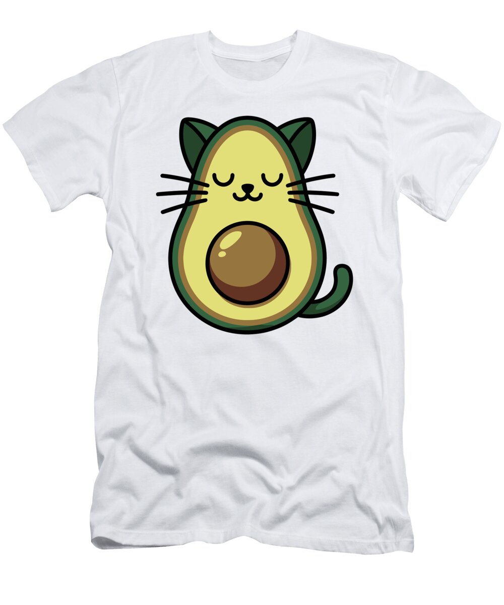 Cat Avocado Illustration Joanna Redesiuk T-Shirt