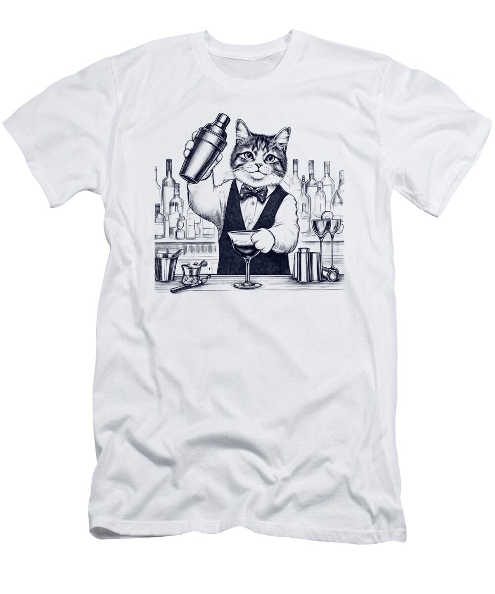 Cat Bartender Job T-Shirt