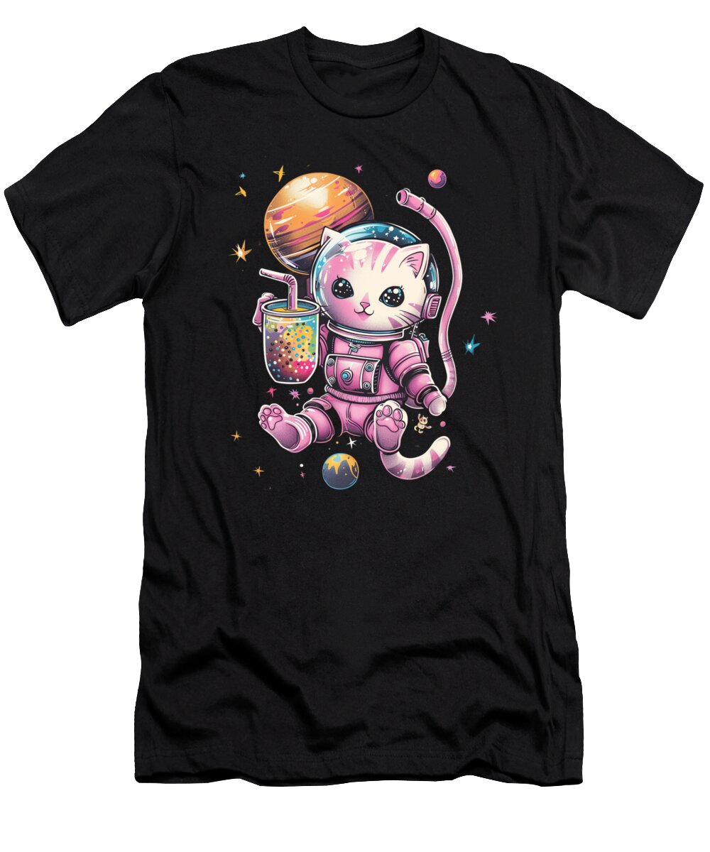 Cat Boba Tea Whisker Licking Goodnesspng 1 Irene Livingston T-Shirt