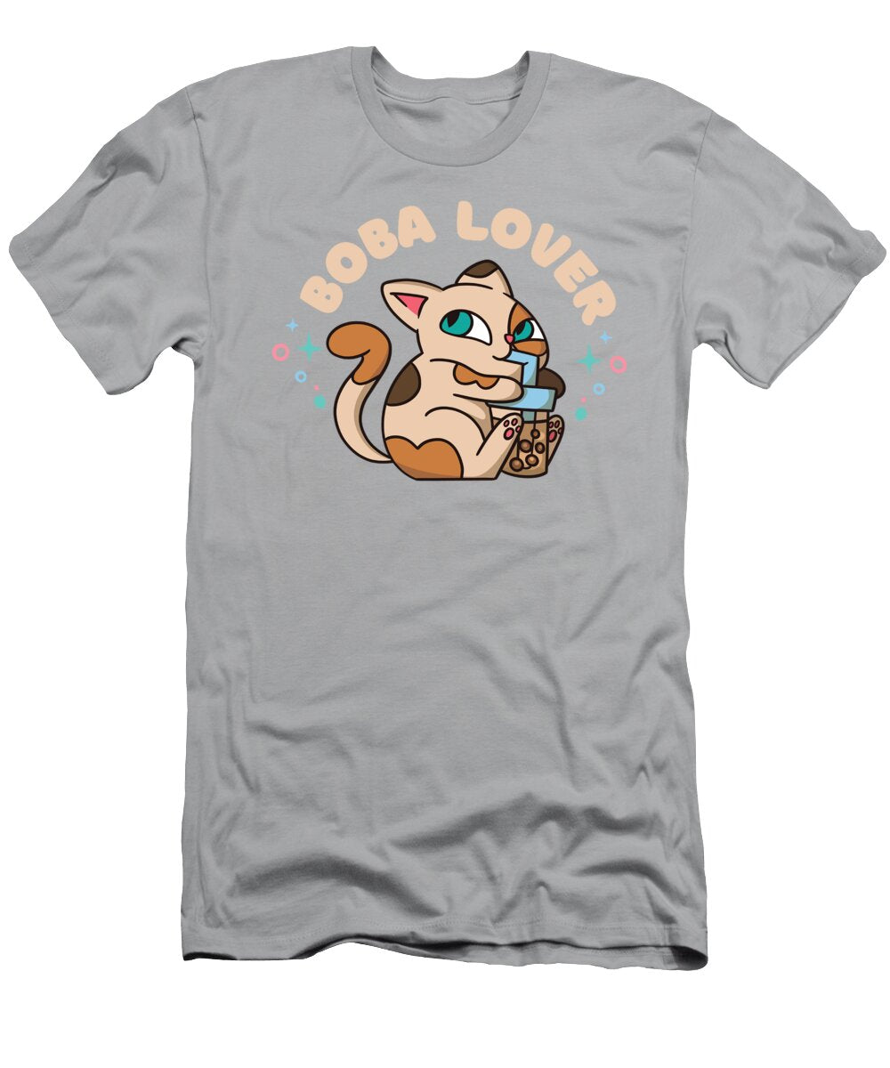 Cat Drinking Boba Tea Vladimir Boyko T-Shirt