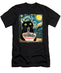 Cat Eating Ramen Japanese Graphic Anime Cat Van Zyneu Gangd T-Shirt