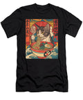 Cat Eating Ramen Noodles Kawaii Anime Cat Food Zyneu Gangd T-Shirt