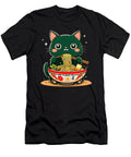 Cat Eating Ramen Noodles Vintage Kawaii Anime Zyneu Gangd T-Shirt
