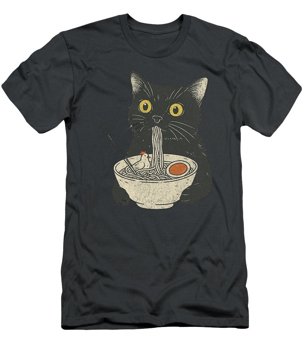 Cat Eating Ramen Zyneu Gangd T-Shirt