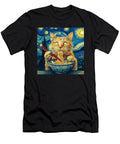 Cat Eating Ramen Under Starry Sky Funny Noodle Zyneu Gangd T-Shirt
