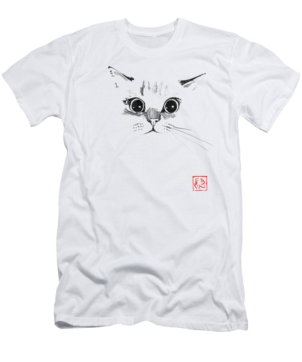 Cat Funny Face Pechane Sumie T-Shirt