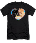 Cat Lover Ramen Noodle Heart Black Orange Eating Zyneu Gangd T-Shirt