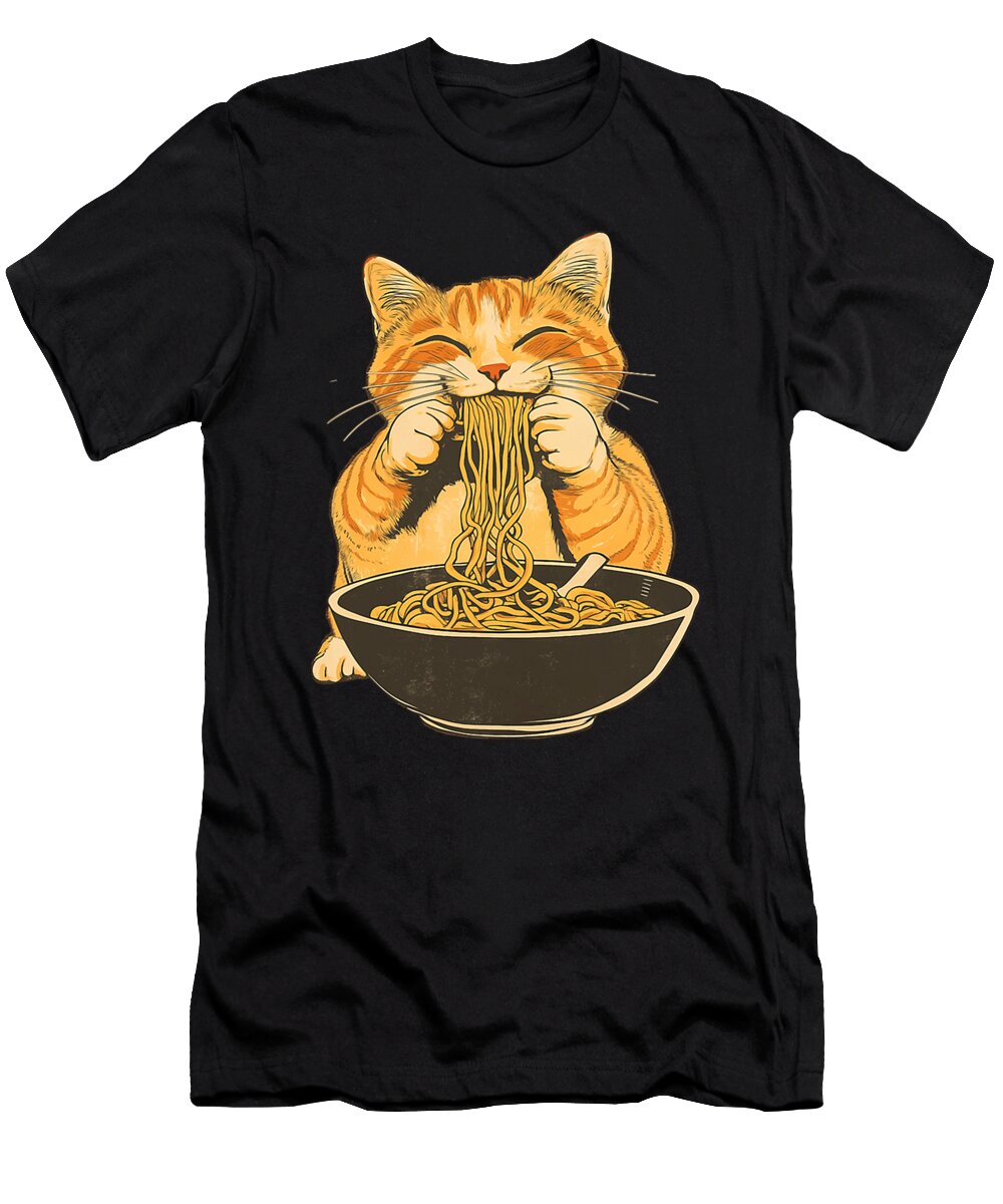 Cat Ramen Funny Japanese Kawaii Anime Zyneu Gangd T-Shirt