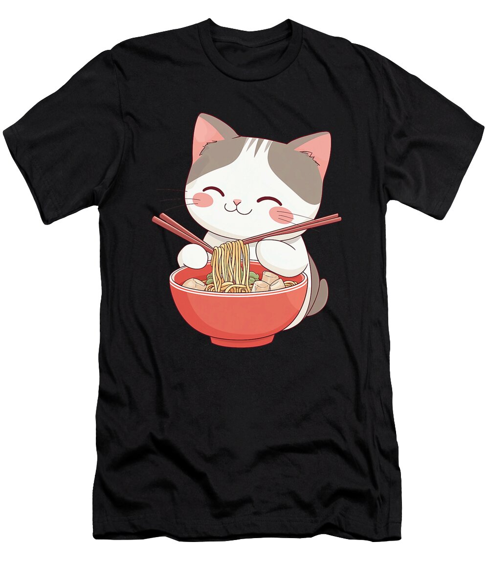Cat Ramen Funny Japanese Kawaii Zyneu Gangd T-Shirt