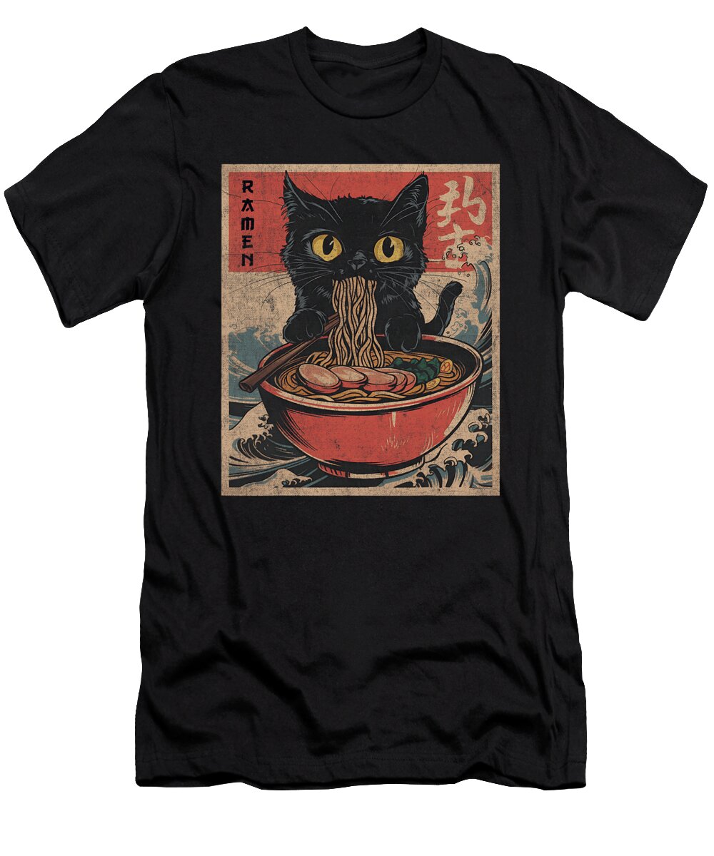 Cat Ramen Noodles Zyneu Gangd T-Shirt
