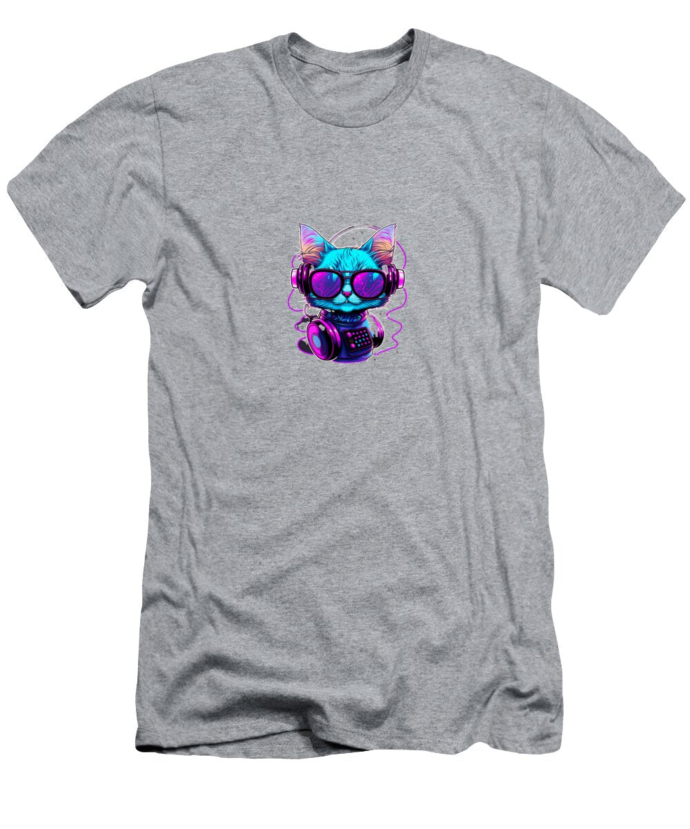 Cat with Headphone and Glasses Xii Kailooma X Thedol T-Shirt