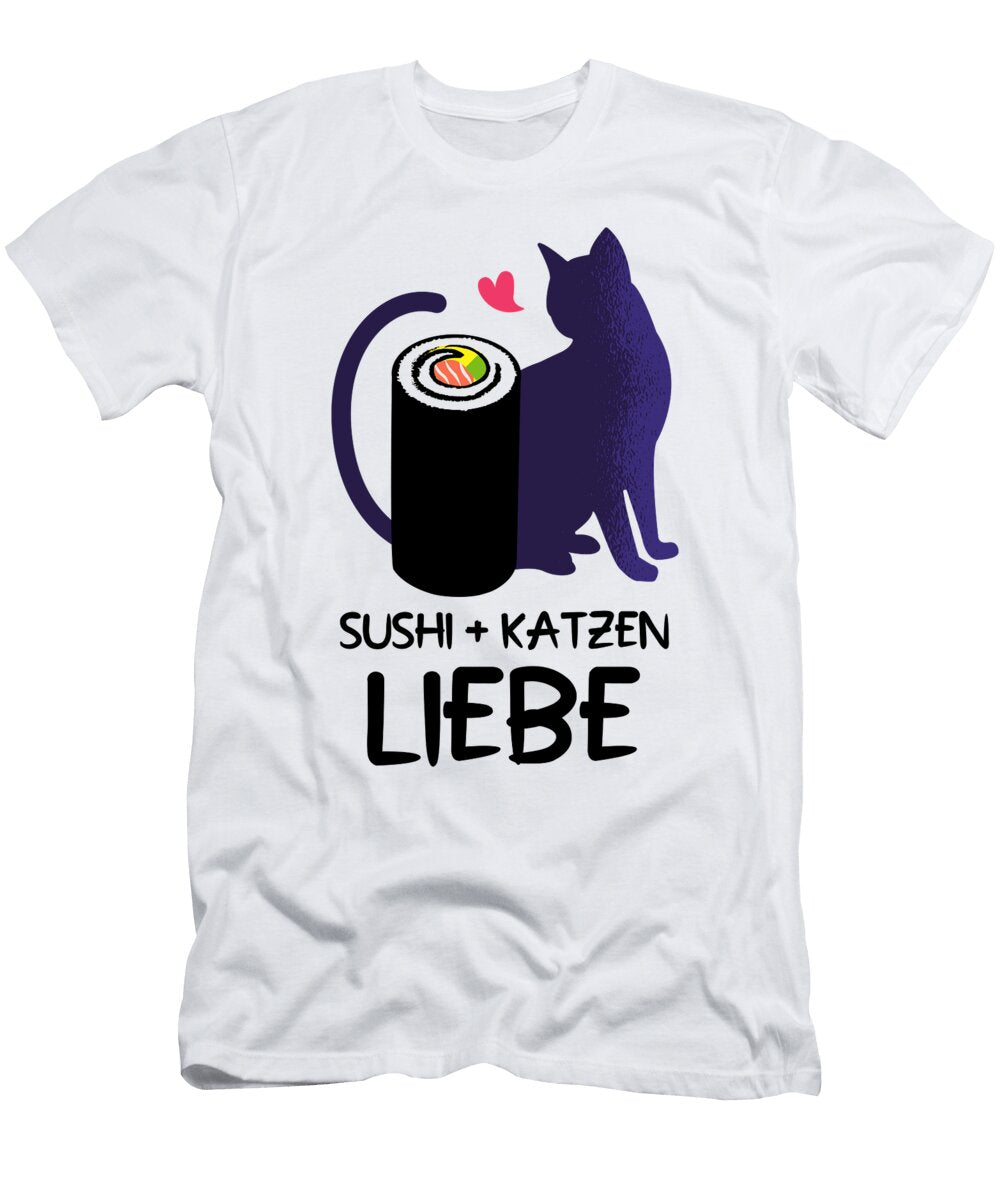 Cats Love to Eat Sushi I Rice Japan Tenshirt T-Shirt