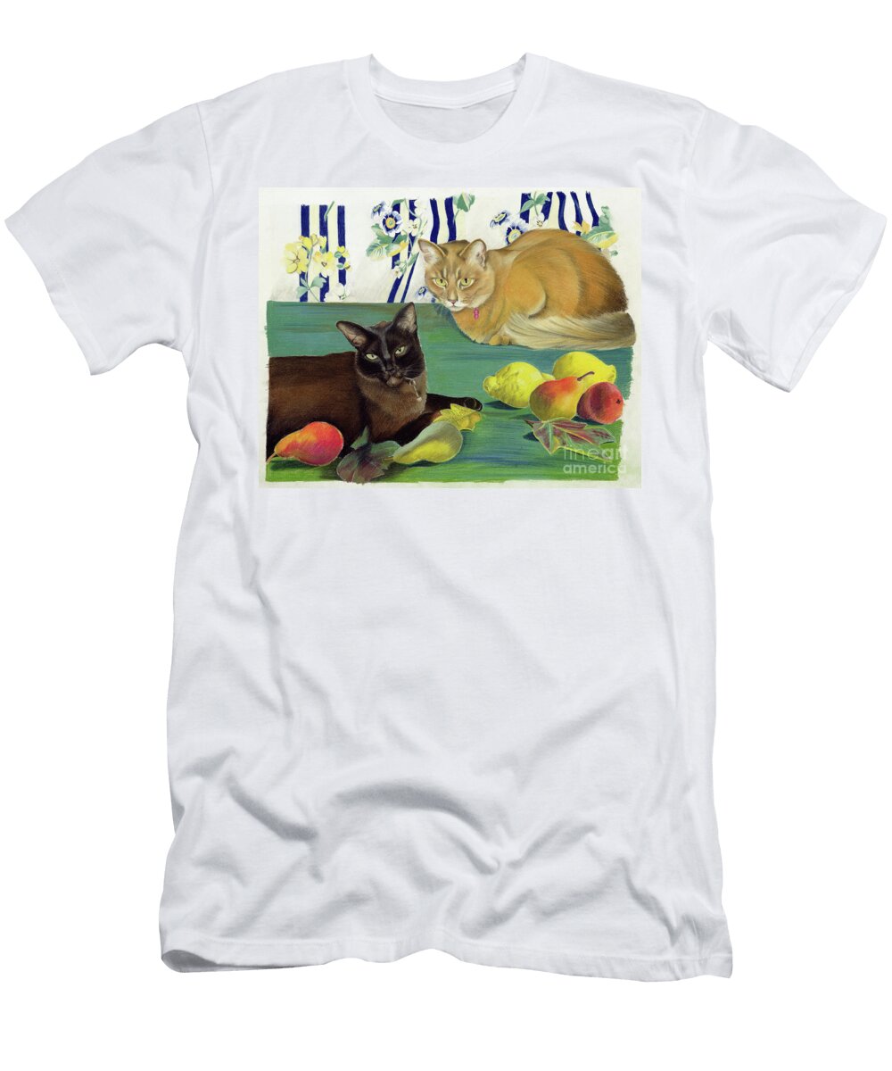Cats with Fruit Anne Robinson T-Shirt