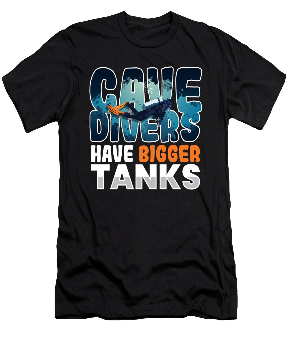 Cave Divers Bigger Tanks Cave Diver Moon T-Shirt