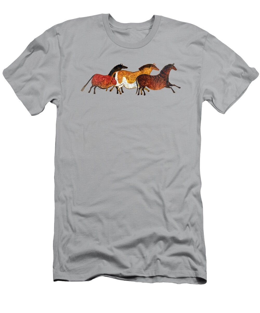 Cave Horses in Beige Hailey E Herrera T-Shirt