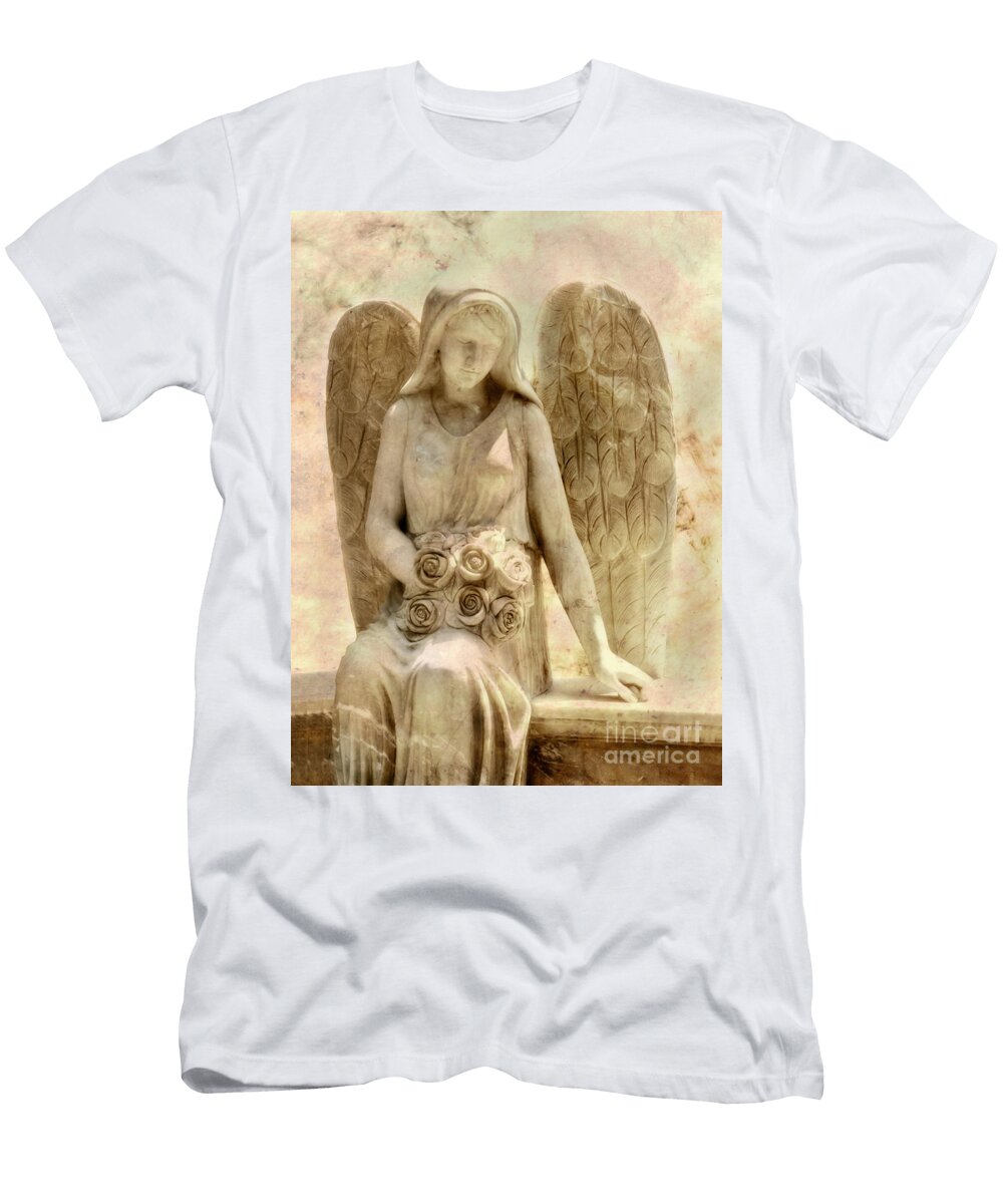 Cemetery Angel Statue Randy Steele T-Shirt