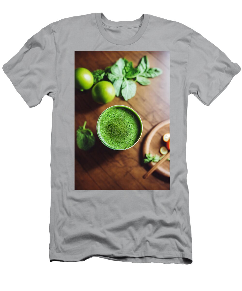 Centered Image of a Green Smoothie with Ingredients O 043645ee043c03 39c645563 6456450d A645563ed Timeless Images Archive T-Shirt