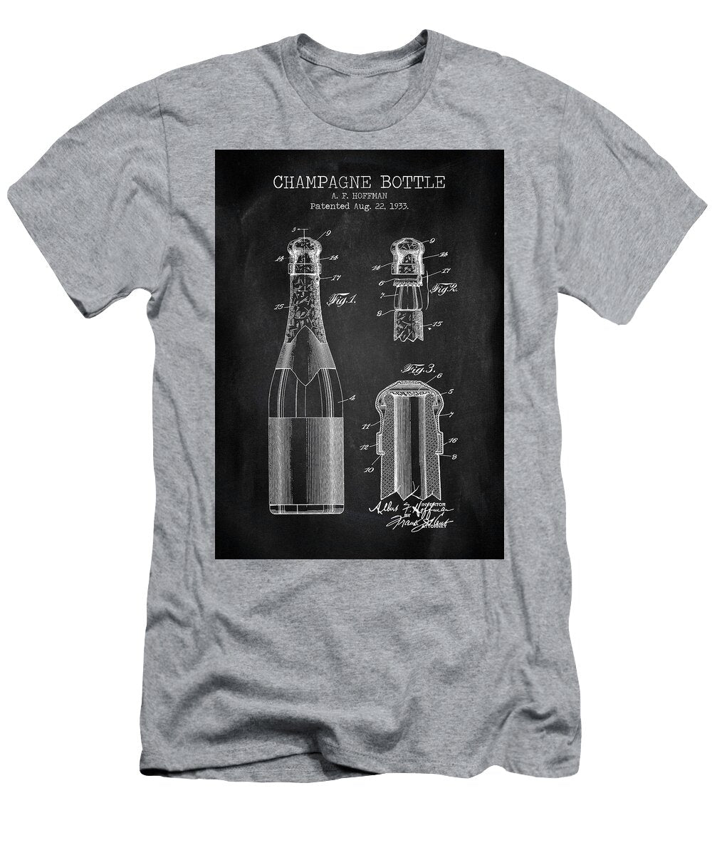 Champagne Bottle Chalkboard Denny H T-Shirt