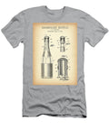 Champagne Bottle Vintage Patent Denny H T-Shirt